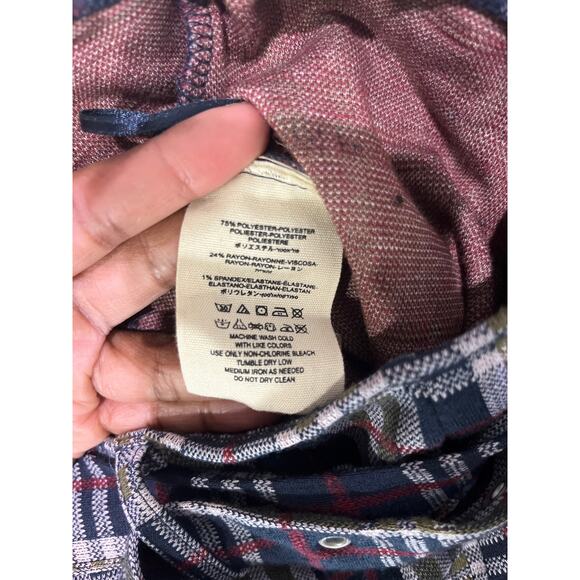 Free People Women's Modern Love High Waist Pull On Plaid Knit Trouser Pants Sz 8 - Picture 3 of 4